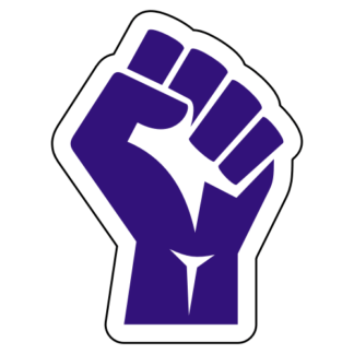 Raised Fist Sticker (Purple)